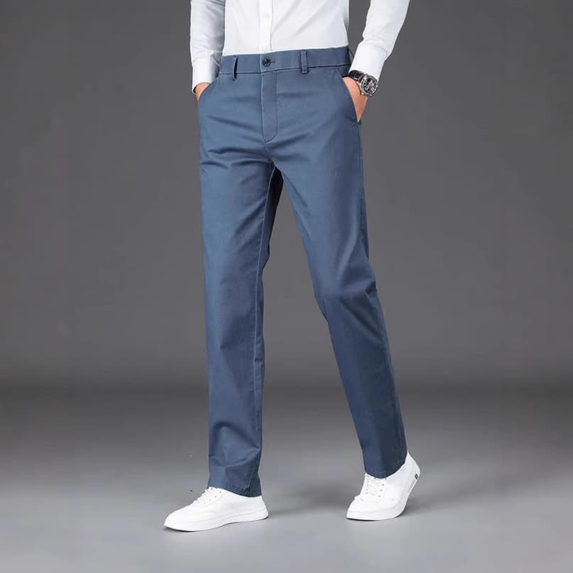 50代メンズファッション パンツ/ズボン 【ゆったりシルエット・センタープレススラックス】