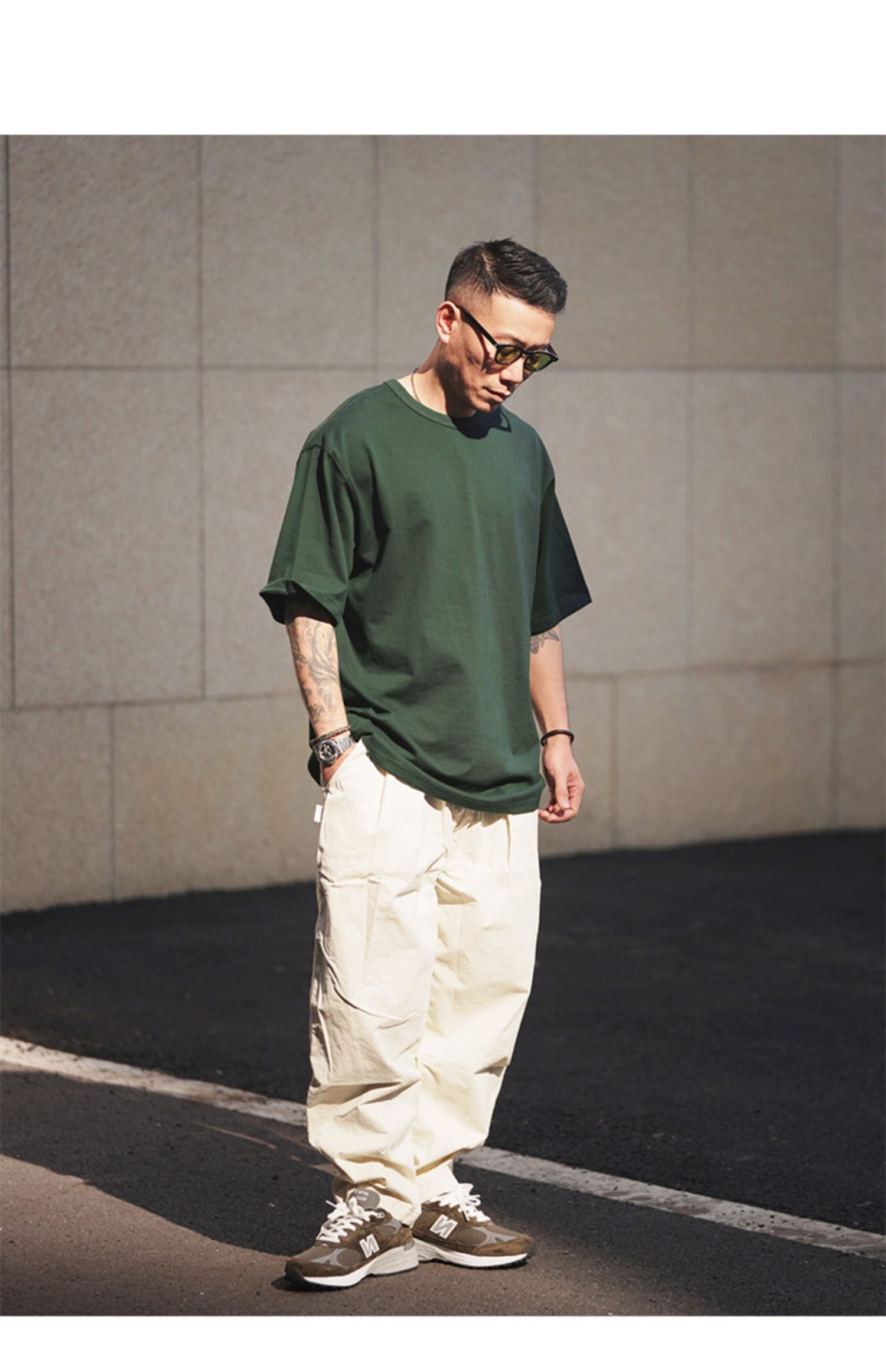 50代メンズファッション ゆとりシルエット・コットン  【ワイドフィットTシャツ】4カラー