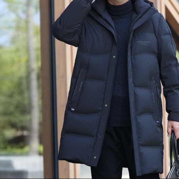 50代メンズファッション アウター 【軽量ダウンロングコート】