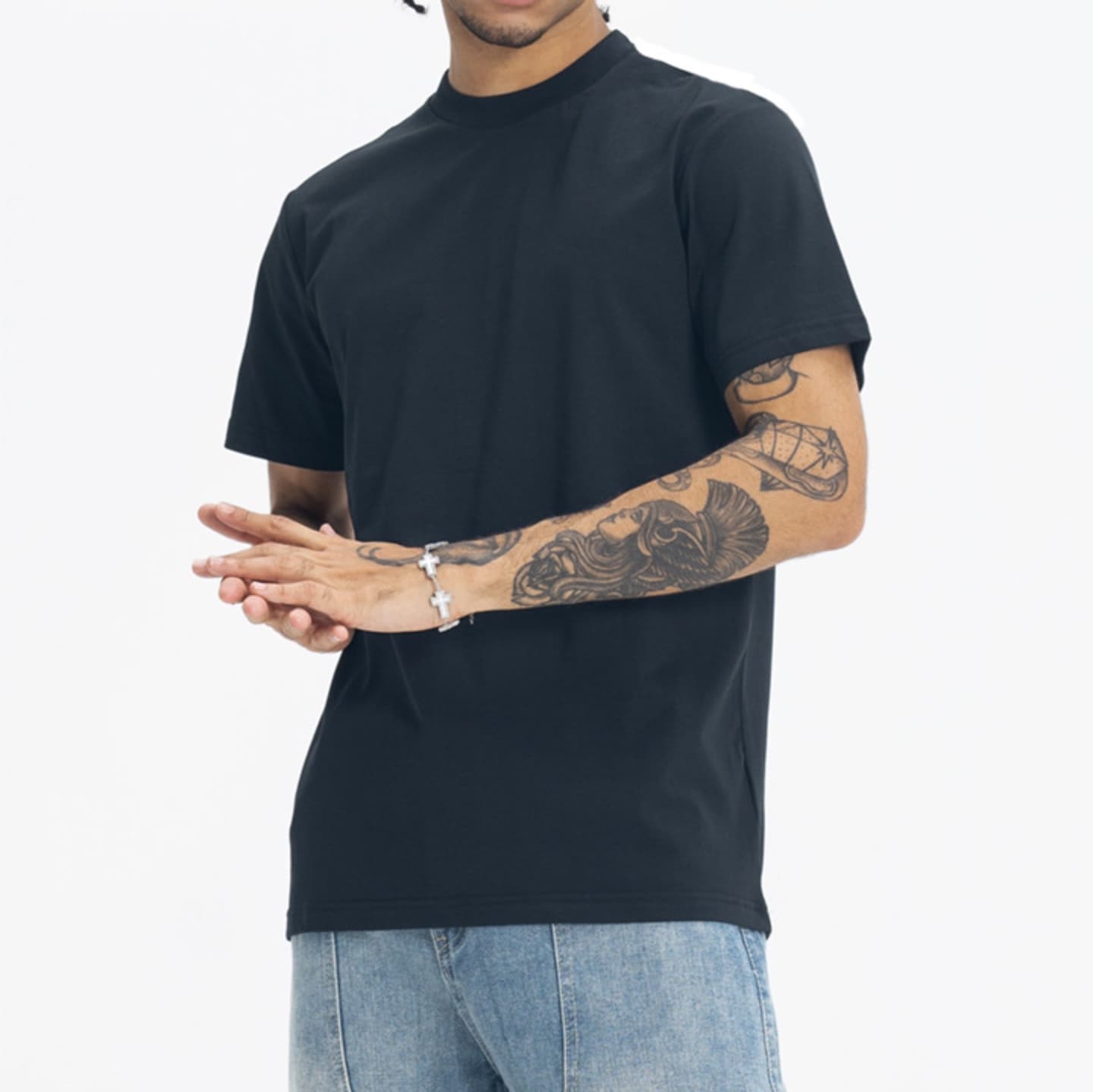 50代メンズファッション トップス 上質コットン 【クルーネック 半袖Tシャツ】3カラー