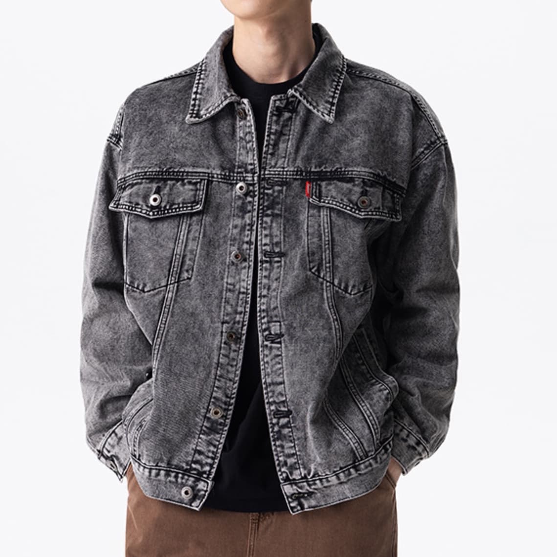 50代メンズファッション アウター　ビンテージ加工 【デニムジャケット】
