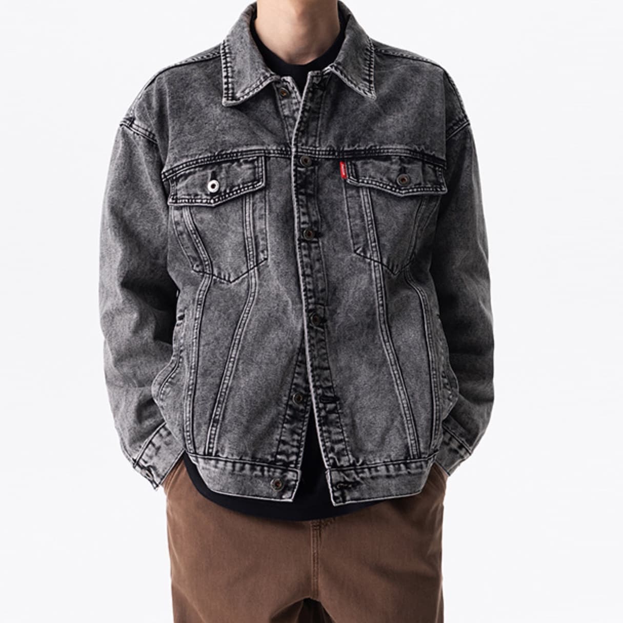 50代メンズファッション アウター　ビンテージ加工 【デニムジャケット】