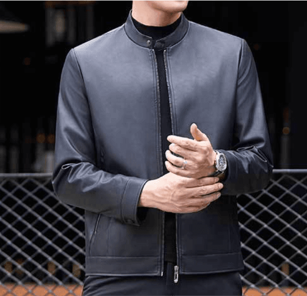 50代メンズファッション アウター　シンプル春の【革ジャン】2カラー