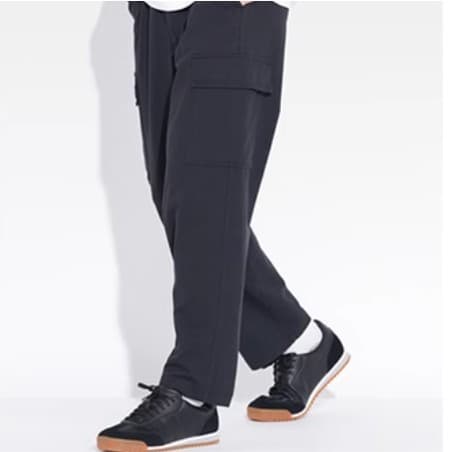 50代メンズファッション ストレートワイドシルエット イージーパンツ