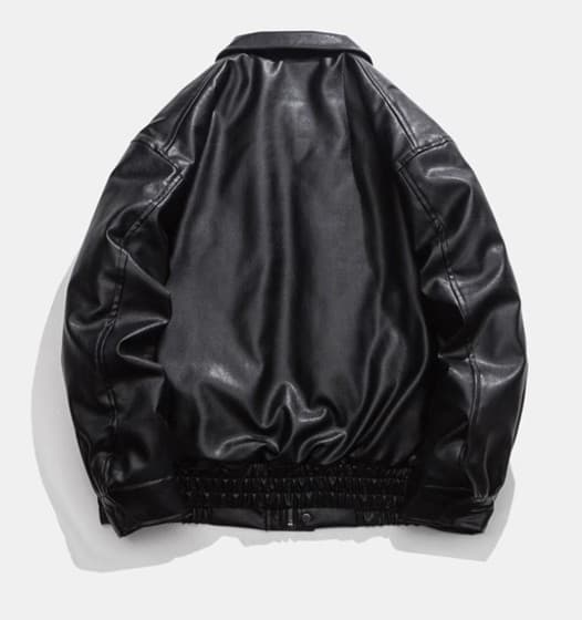 50代メンズファッション　アウター　本革のような上質な風合い【ブルゾンジャケット・革ジャン】