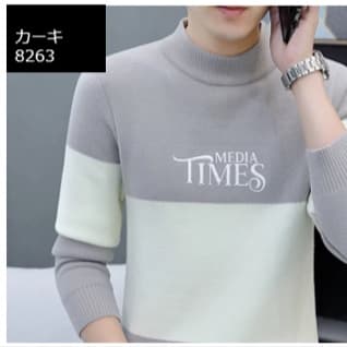 50代メンズファッション トップス モダンボーダーニット