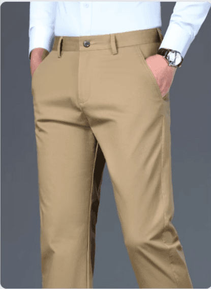50代メンズファッション パンツ/ズボン ストレッチ素材美シルエットスラックス