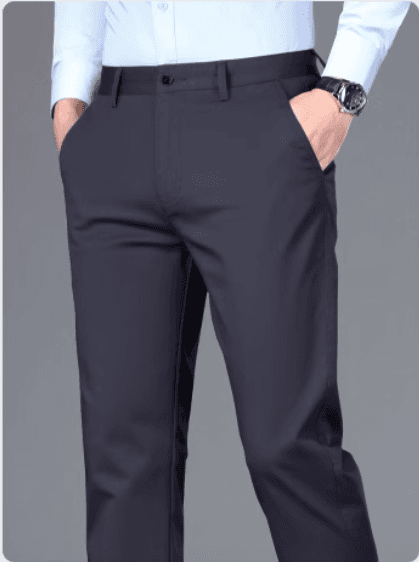 50代メンズファッション パンツ/ズボン ストレッチ素材美シルエットスラックス