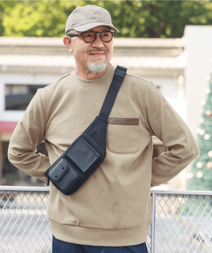 50代メンズファッション トップス リブ編みシンプルクルーネックセーター