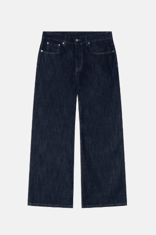50代メンズファッション パンツ/ズボン　くつろぎワイドデニムパンツ