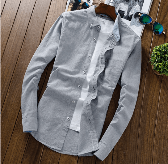 50代メンズファッション  上質コットン  【ボタンダウン・シャツ】