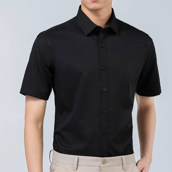 50代メンズファッション 　【上質シルエット半袖ワイシャツ】5カラータイプ