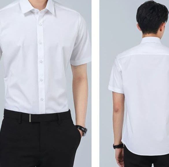 50代メンズファッション 　【上質シルエット半袖ワイシャツ】5カラータイプ
