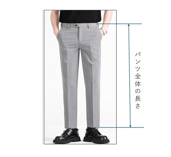 50代メンズファッション 　【軽快スマートパンツ普通サイズ】　グレー/ブラック