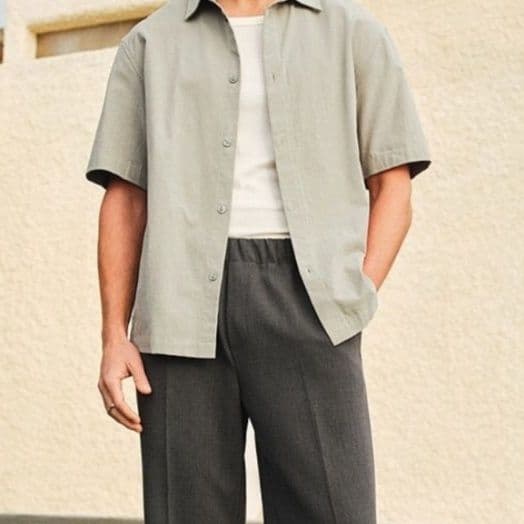50代メンズファッション 上質シンプル【半袖シャツ】ブラック　 在庫なくなり次第終了