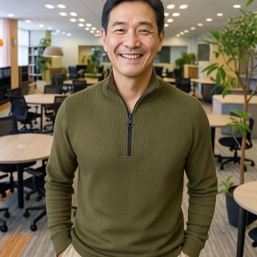 50代メンズファッション　インナートップスに上質リブ編み 【ハーフジップシャツ】4カラー　