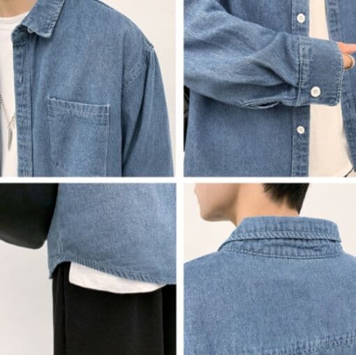50代メンズファッション 春秋対応メンズ　【デニムシャツ長袖】
