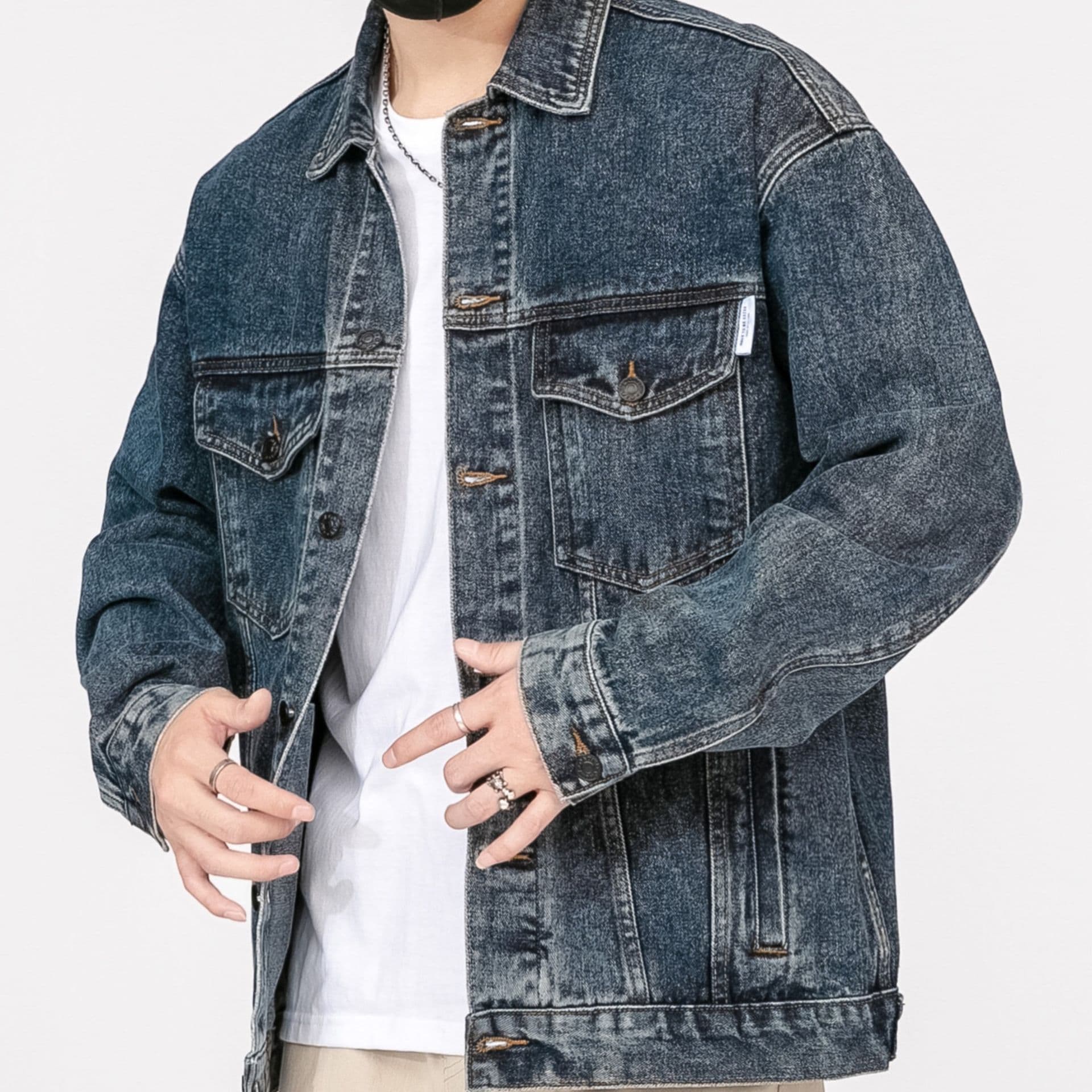 50代メンズファッション アウター　ゆったりシルエット 【デニムジャケット】