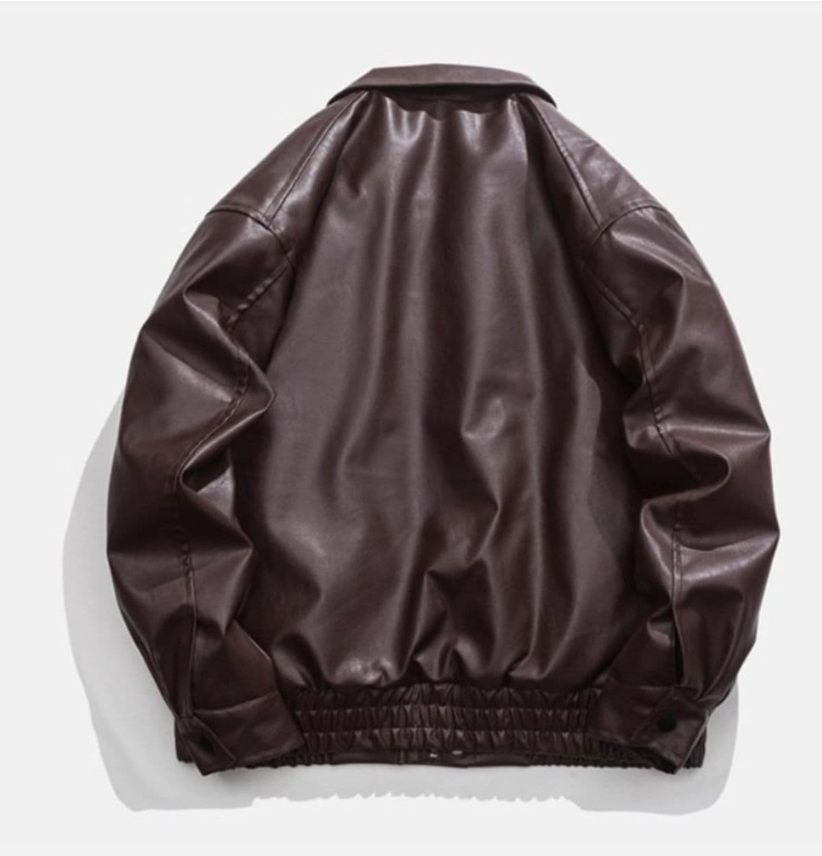 50代メンズファッション　アウター　本革のような上質な風合い【ブルゾンジャケット・革ジャン】