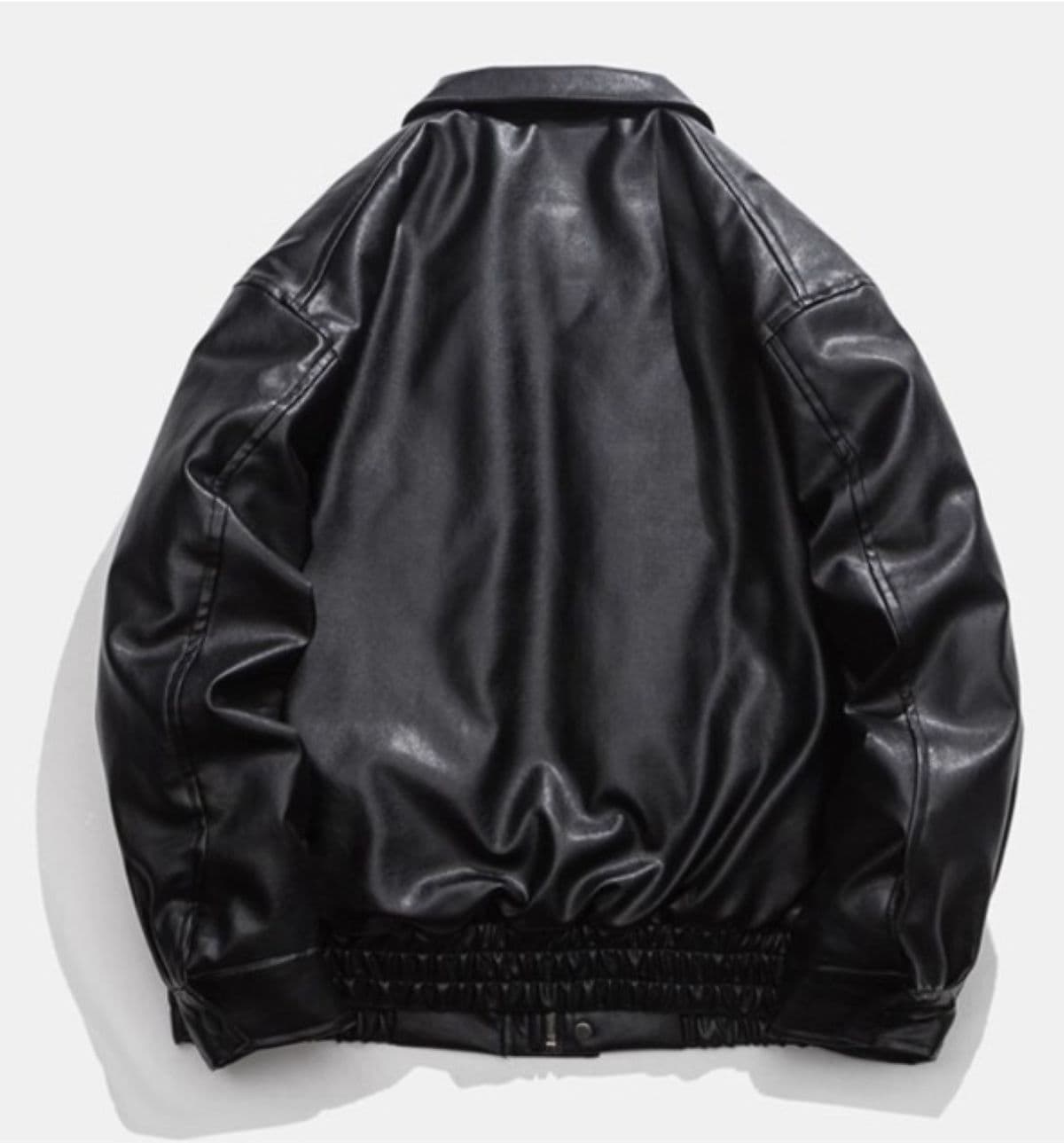 50代メンズファッション　アウター　本革のような上質な風合い【ブルゾンジャケット・革ジャン】