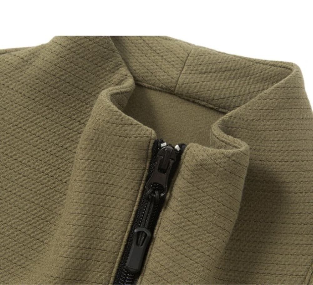 50代メンズファッション　インナートップスに上質リブ編み 【ハーフジップシャツ】4カラー　