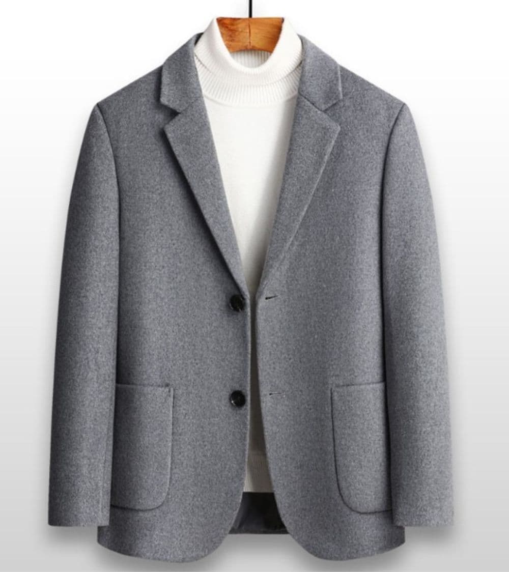 50代メンズファッション 大人の品格漂う【ウール混紡テーラードジャケット】