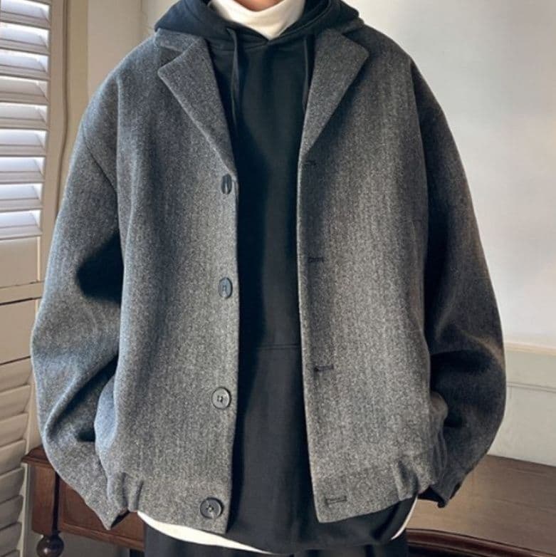 50代メンズファッション 上質ウール混紡【ブルゾン・ジャケット】