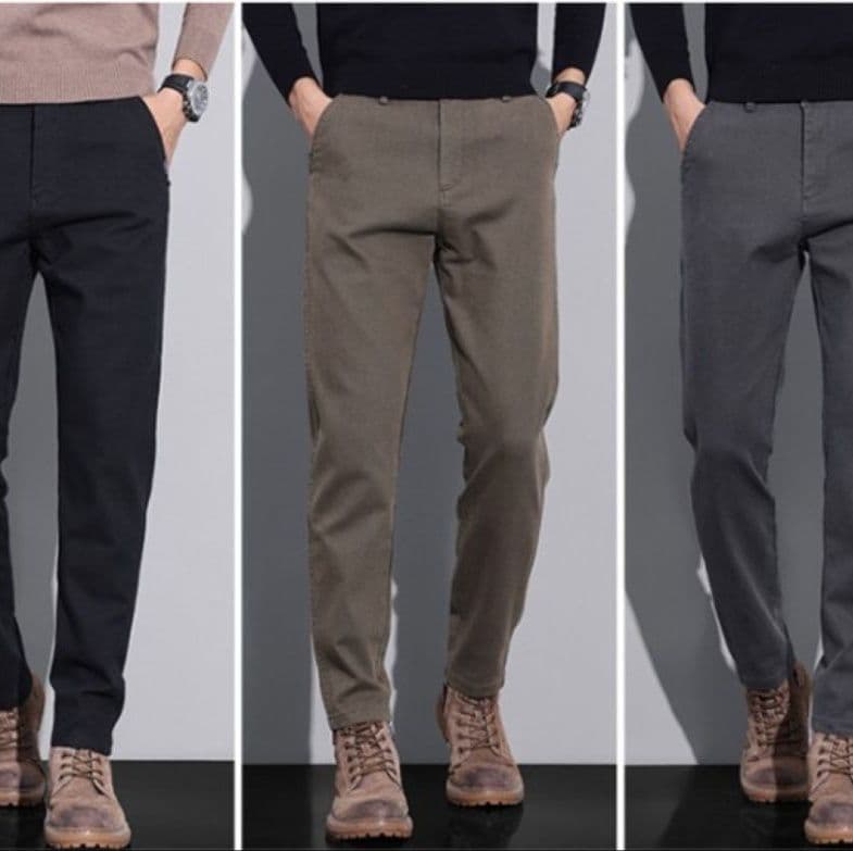 50代メンズファッション  ストレッチ素材【シンプル綿パンツ】