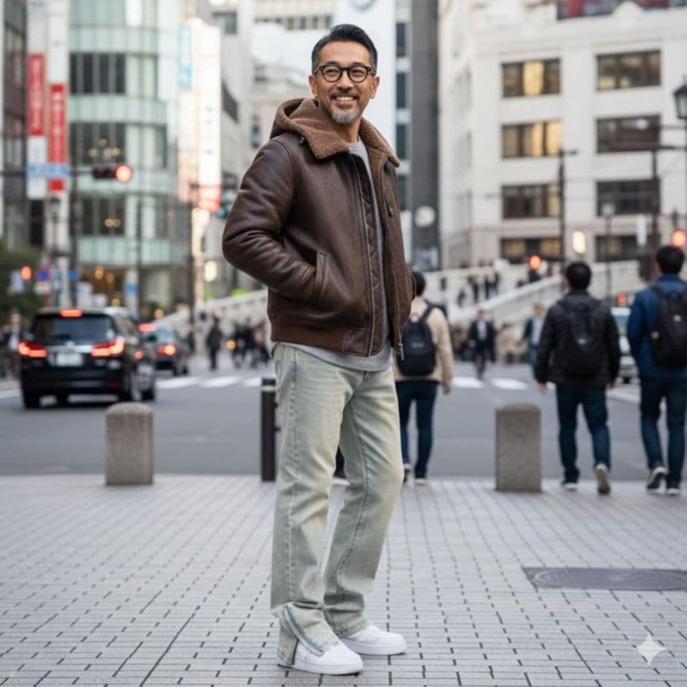 50代メンズファッション  ゆったり着古し風 【デニムパンツ】