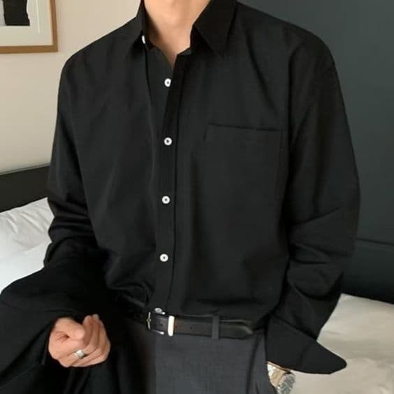50代メンズファッション 　リラックス【麻混長袖シャツ】5カラー