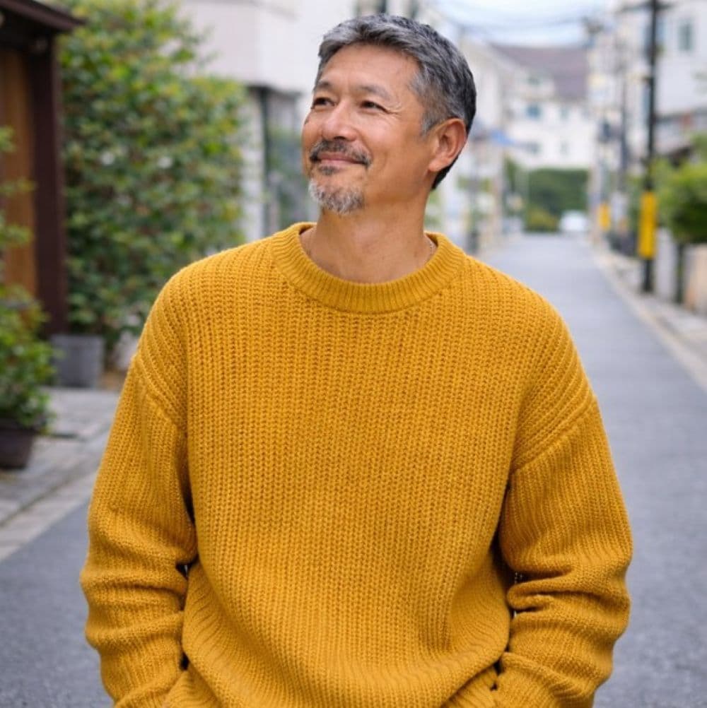50代メンズファッション ゆったりシルエット【太編みクルーネックニット】大きめサイズ