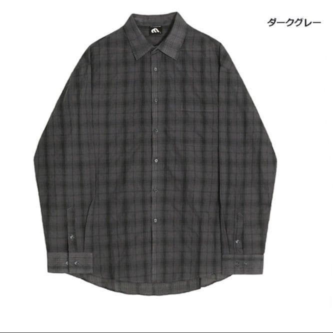 50代メンズファッション 大人の【チェック柄 綿・長袖シャツ】