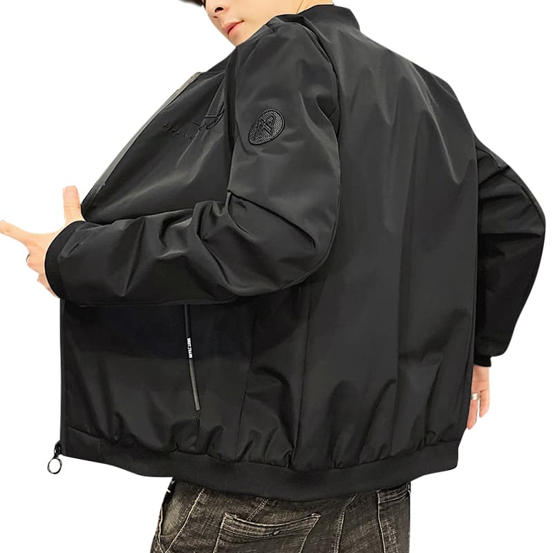 50代メンズファッション 上質素材使用軽量中綿入り【スタンドカラーブルゾン】