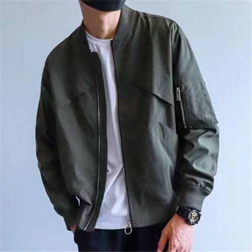 50代メンズファッション アウター　【軽量素材リブジャンパー】
