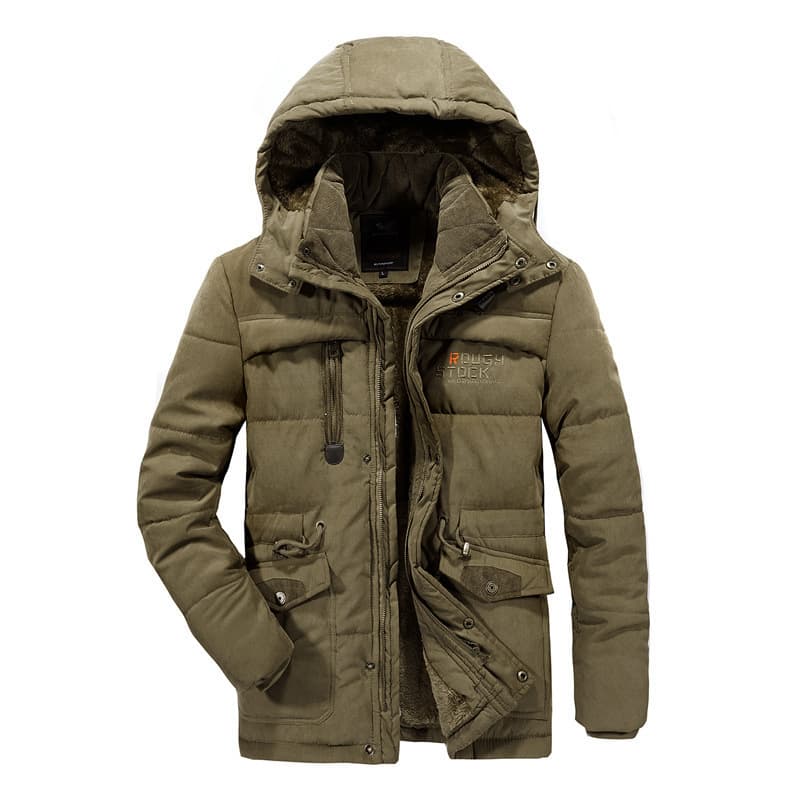 50代メンズファッション 中綿入り【ボリュームネックフード付き防寒ジャケット】L～４XL