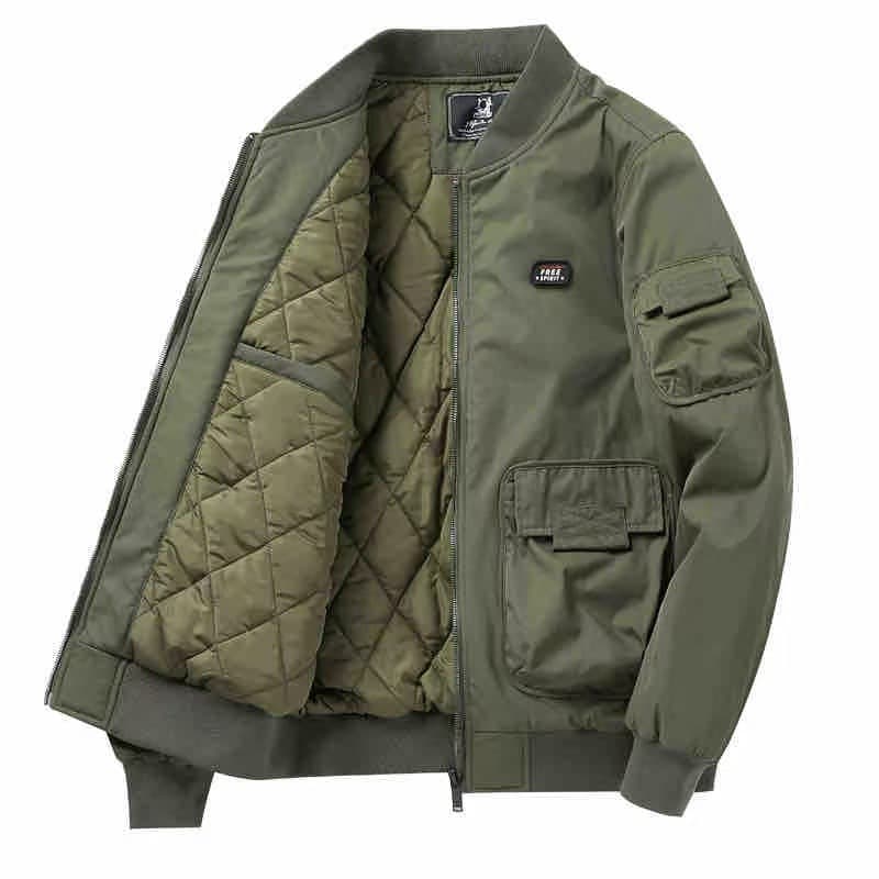 50代メンズファッション アウター キルティング中綿入りミリタリーブルゾン