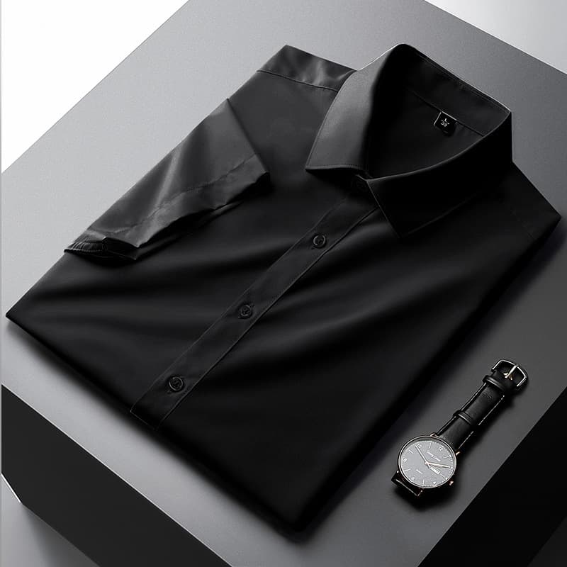 50代メンズファッション 　【上質シルエット半袖ワイシャツ】5カラータイプ