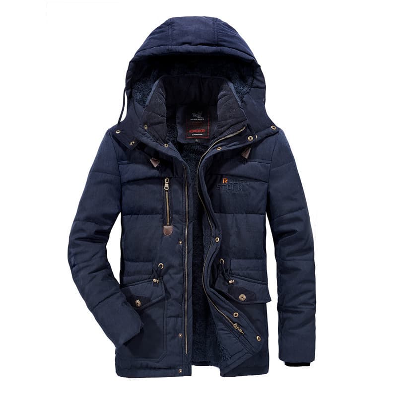 50代メンズファッション 中綿入り【ボリュームネックフード付き防寒ジャケット】L～４XL
