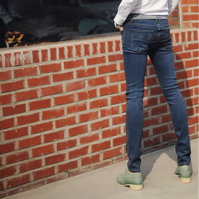 50代メンズファッション パンツ  ストレートシルエット【 ウォッシュ加工デニムパンツ】