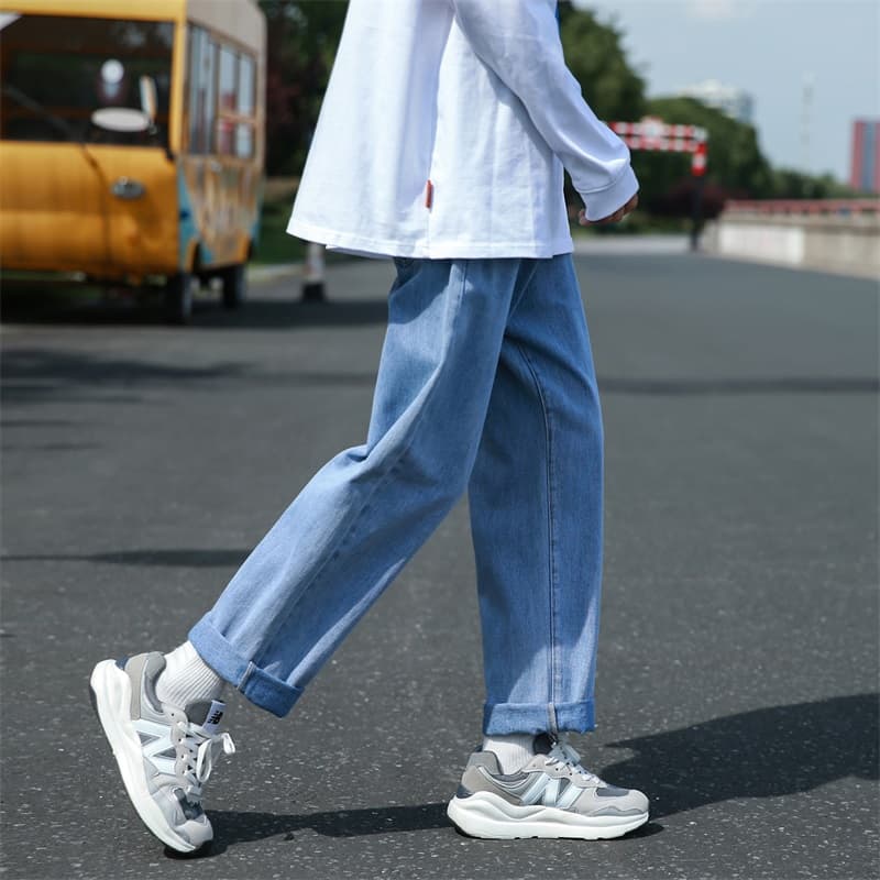 50代メンズファッション パンツ/ズボン ゆったりシルエットストレートパンツ