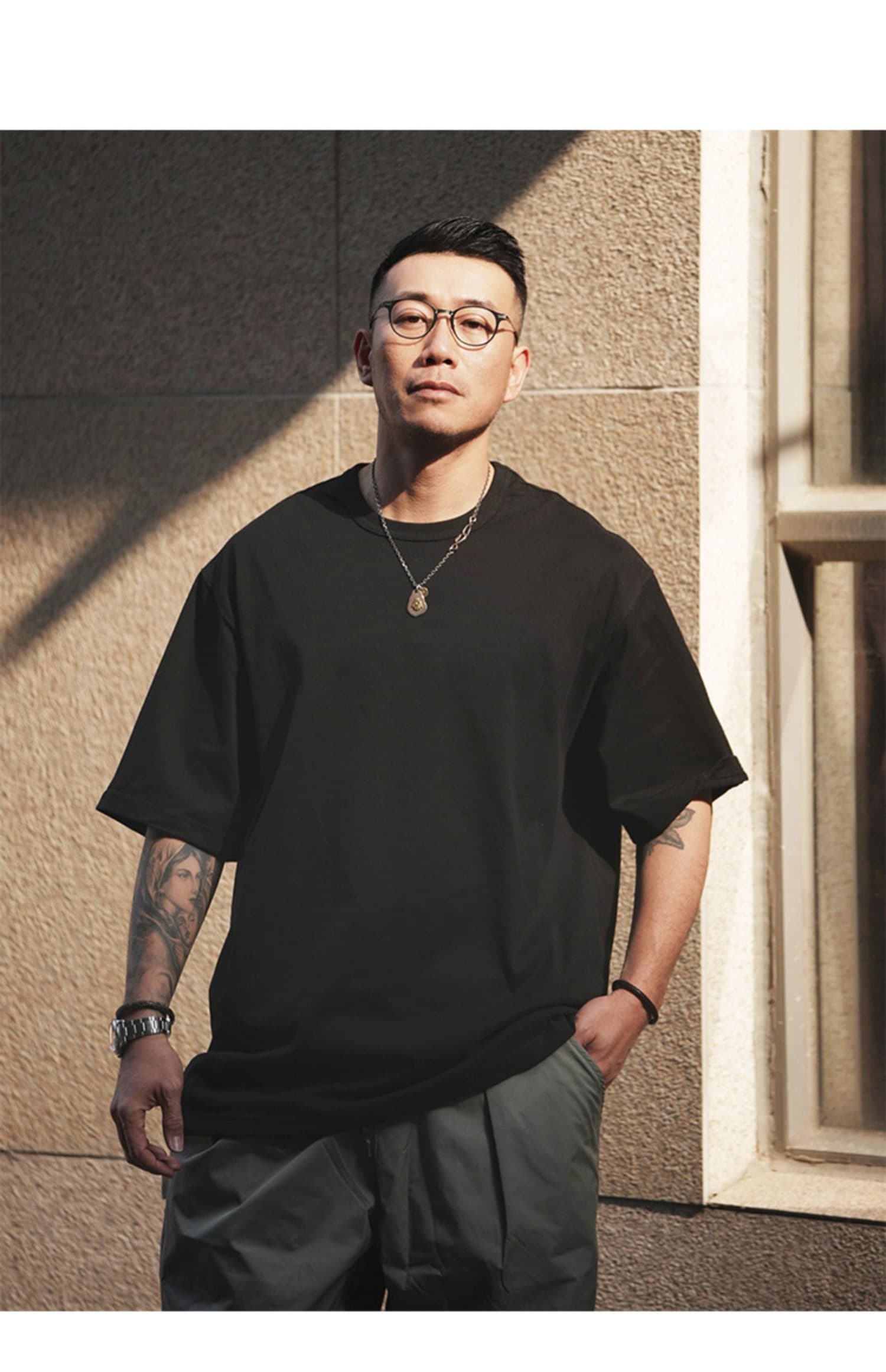 50代メンズファッション ゆとりシルエット・コットン  【ワイドフィットTシャツ】4カラー