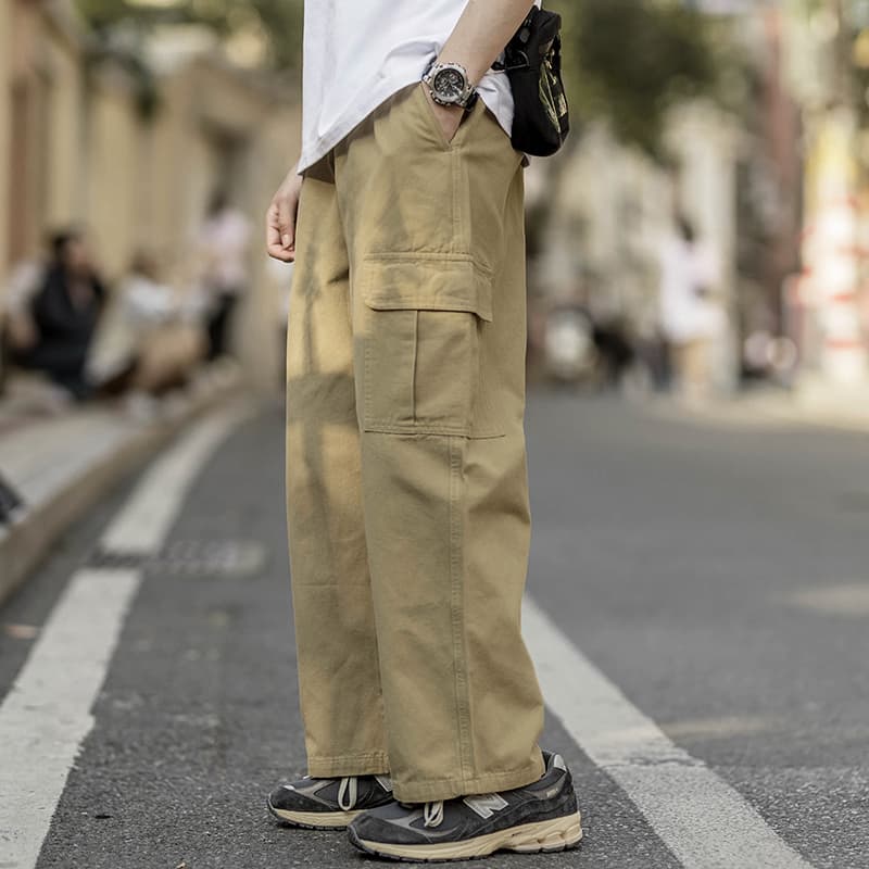 50代メンズファッション パンツ/ズボン ゆったりカーゴワークパンツ