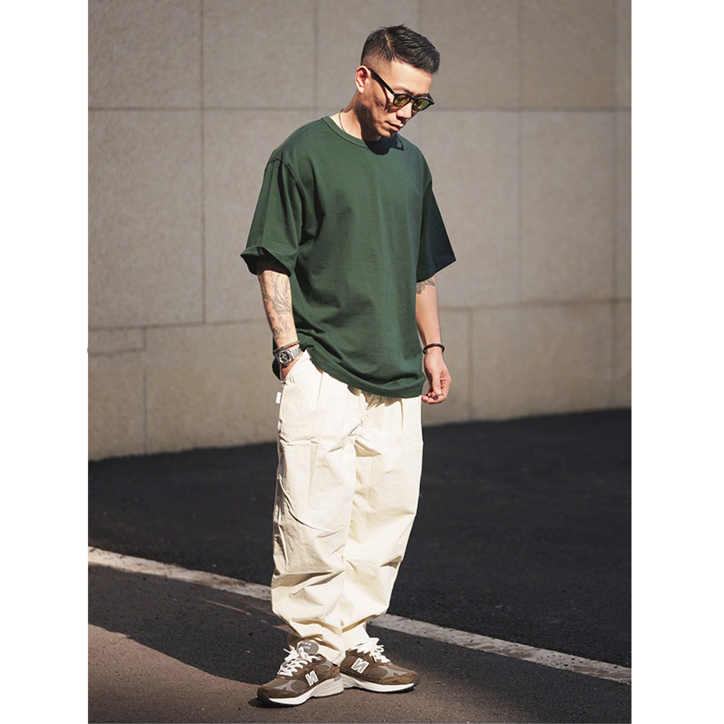 50代メンズファッション ゆとりシルエット・コットン  【ワイドフィットTシャツ】4カラー