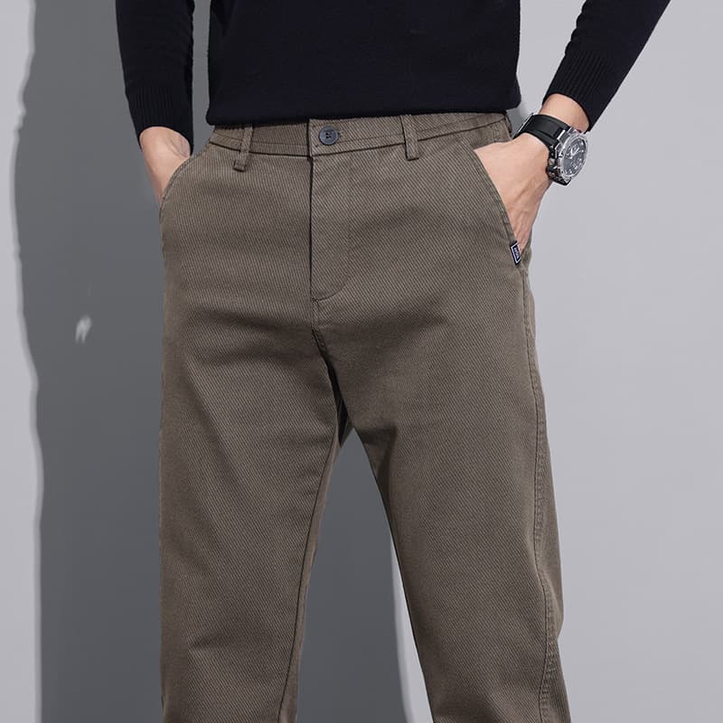 50代メンズファッション  ストレッチ素材【シンプル綿パンツ】