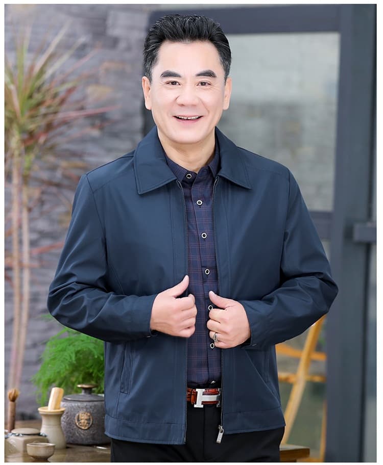 50代メンズファッション アウター 上質シンプルライトジャケット