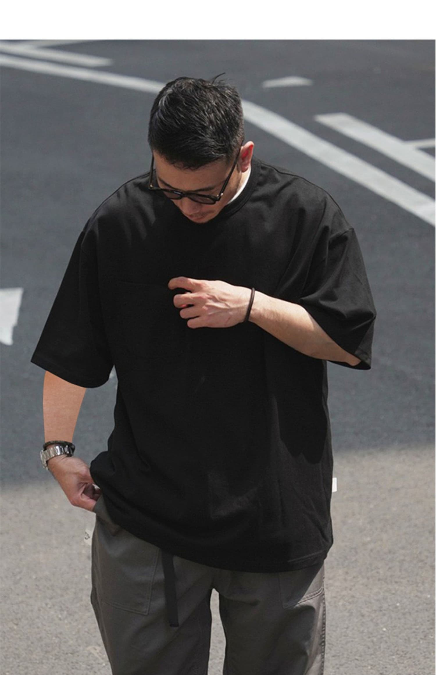 50代メンズファッション ゆとりシルエット・コットン  【ワイドフィットTシャツ】4カラー