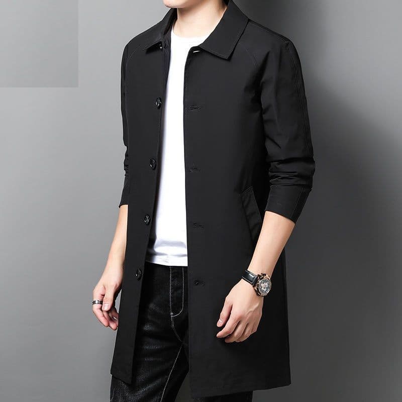 50代メンズファッション アウター　上質【シンプルロングコート】