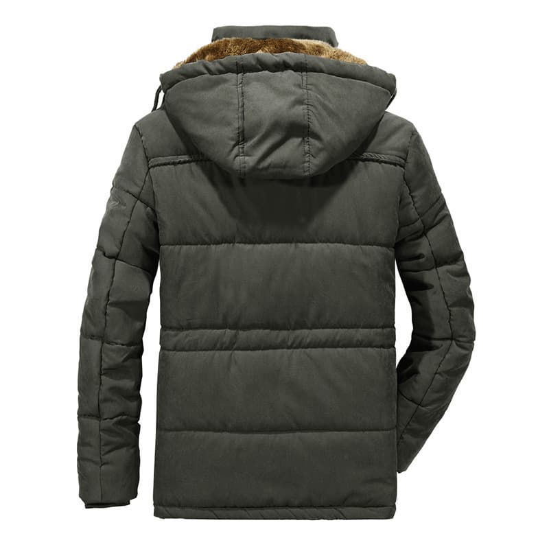 50代メンズファッション 中綿入り【ボリュームネックフード付き防寒ジャケット】L～４XL