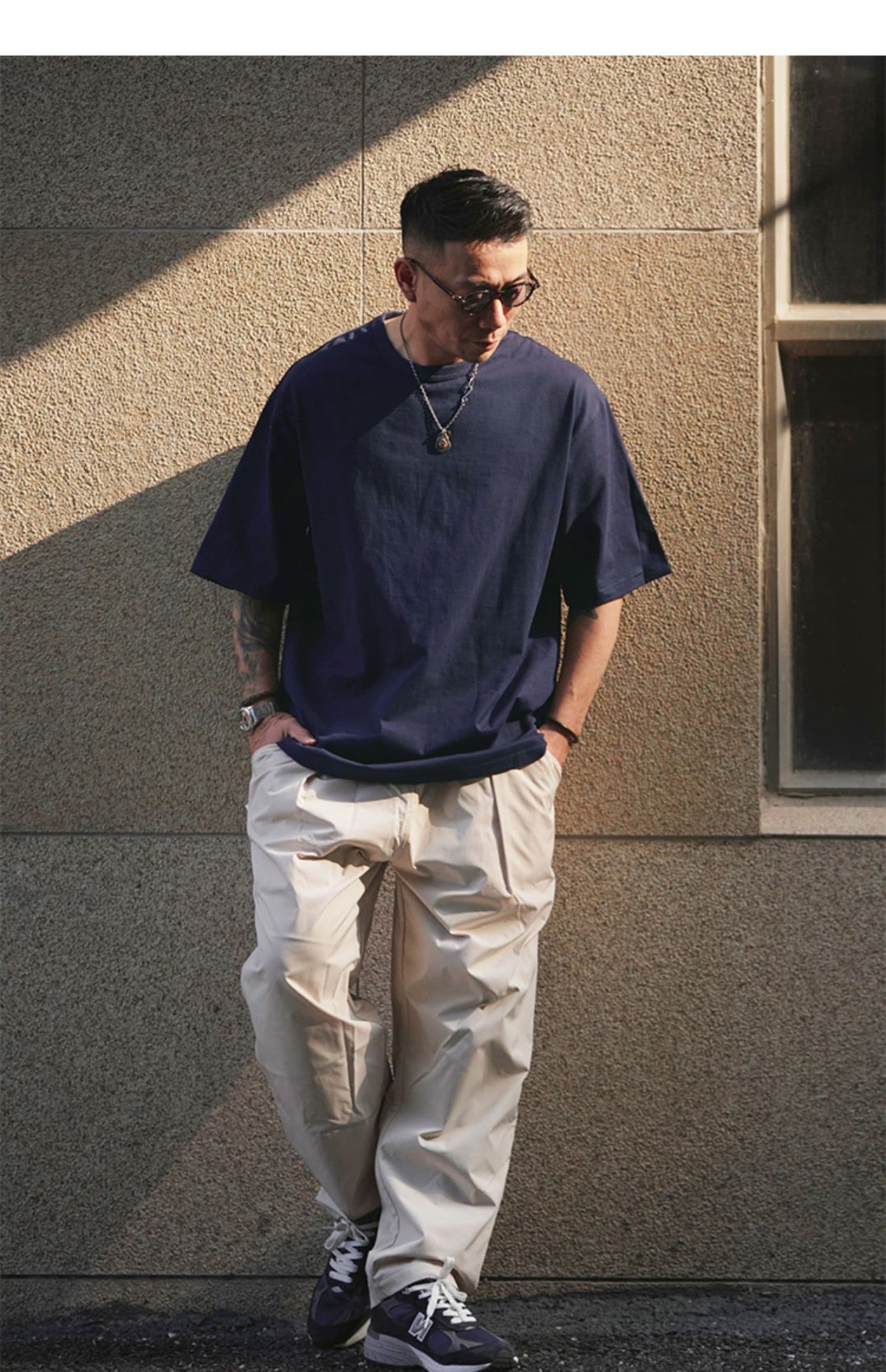 50代メンズファッション ゆとりシルエット・コットン  【ワイドフィットTシャツ】4カラー