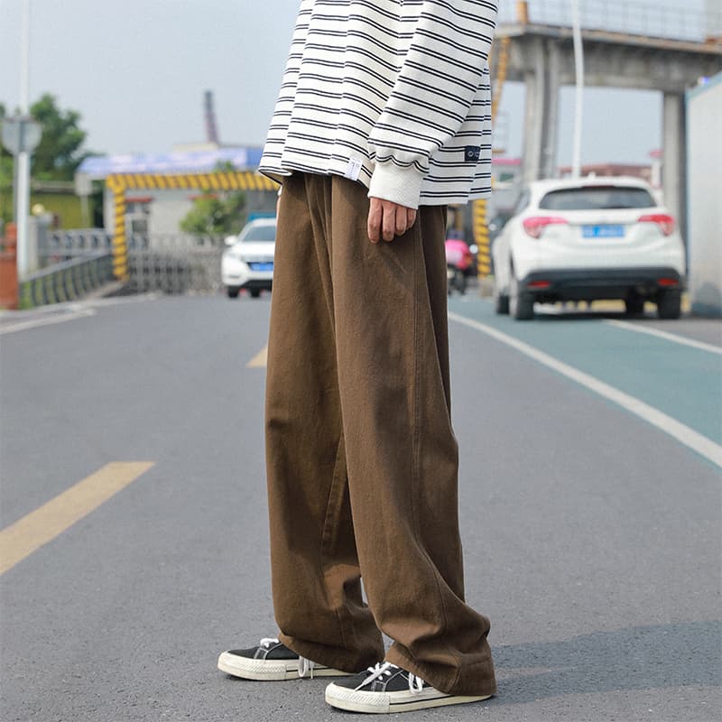 50代メンズファッション パンツ/ズボン ゆったりワイドシルエット リラックスパンツ